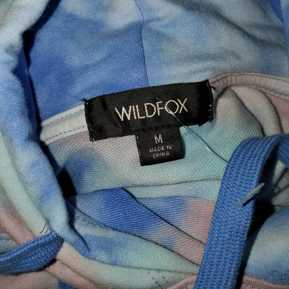 Wildfox lvy Tie dye Hoodie Pullover painted sky slightly cropped NWT M - Picture 4 of 7